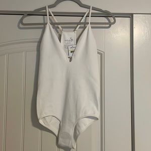 NWT Free People (Intimately) white ribbed bodysuit